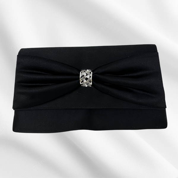 Satin Black Snap Purse