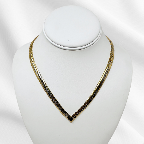 Joan Rivers Herringbone V Chain Necklace