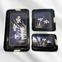 Japanese Black Serving Trays