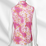 Vintage Floral Sleeveless Blouse