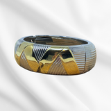 Silver Bracelet with Gold Accents