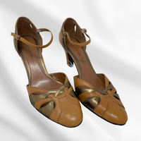 Bronze & Tan Heels