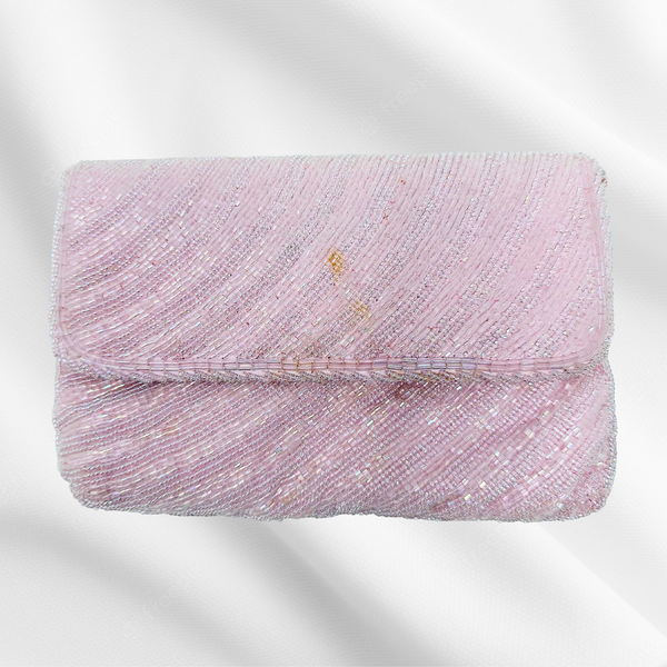 Baby Pink Beaded Purse