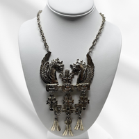 Vintage Silver Pegasus Occult Necklace