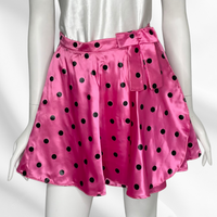 Pink Polka Dot Mini Skirt