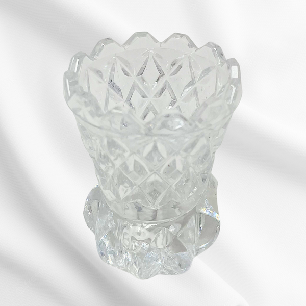 Clear Depression Glass Toothpick Holder