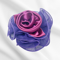 Vintage 80's Rose Hair Bow