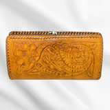 Vintage Tooled Leather Wallet - “Mam”