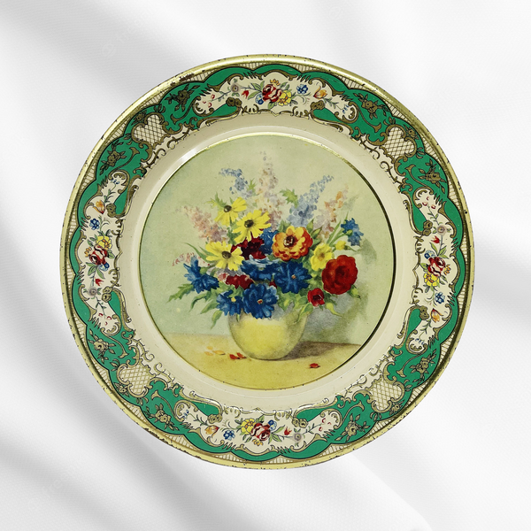 Vintage Decorative Floral Plate (Yellow Daisies)