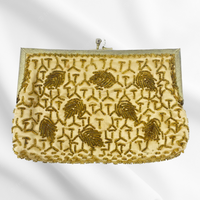 Vintage Gold Beaded Purse