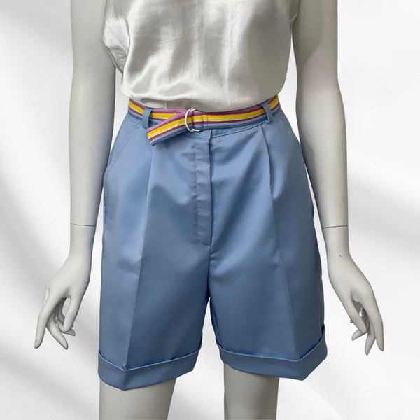 Light Blue Shorts With Belt