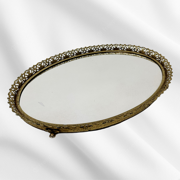 Filigree and Florals Mirror Tray