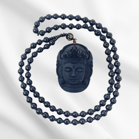 Black Buddha Amulet Necklace