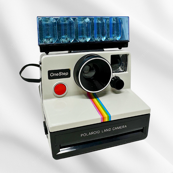 Polaroid Onestep Camera + Flash Bar + Carrying Case