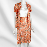 Orange Blossom Blouse & Skirt Set