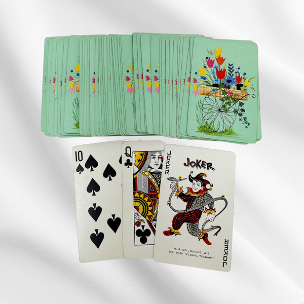 Floral Teacart Playing Cards