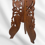 Hand Carved Wooden Plant Stand