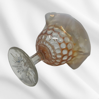 Opalescent Peach Bubble Dish