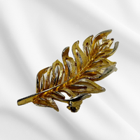 Usner Silver & Gold Feather Brooch