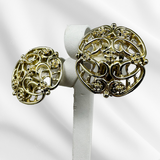 Judy Lee Floral Filigree Clip-On Earrings