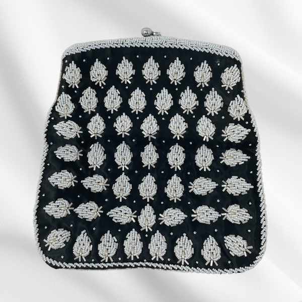 Whited Beaded Evening Purse