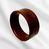 Minimal Hand Carved Wood Bracelet