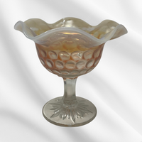 Opalescent Peach Bubble Dish