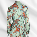 Mint Paisley Blouse & Skirt Set