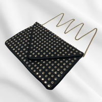 Gold Studded Envelope Crossbody Purse