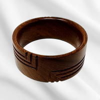 Minimal Hand Carved Wood Bracelet