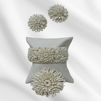 Carved White Chrysanthemum Jewelry Set