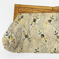 Carved & Embroidered Large Clutch