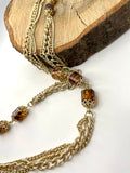 Long Faux Amber Necklace
