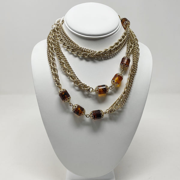 Faux Amber Necklace