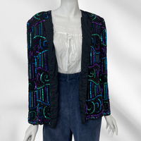Jewel Tone Sequin Jacket