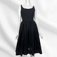 Black Flower Lace Dress (50s)