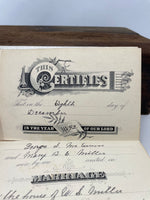 The Bridal Souvenir & Marriage Certificate 1892
