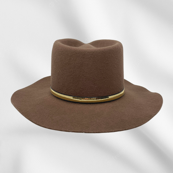 Bronco Gold & Brown Wool Felt Hat