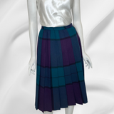 Purple and Teal Wool Skirt