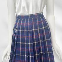 Pleated Plaid Skirt