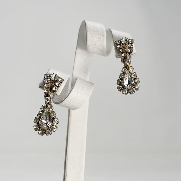 Teardrop Twist Clip-On Earrings