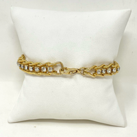 Gold Rhinestone Tennis Bracelet