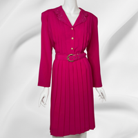 Vintage Pleated Pink Dress