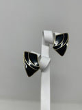 Black and Gold Trifari Earrings