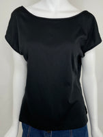 Vintage Black Exposed Back Blouse