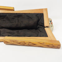 Carved & Embroidered Large Clutch