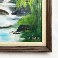 E. E. Smith Oil Painting - Waterfall