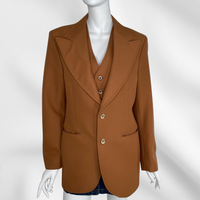 Darwood Camel Coat With Waistcoat