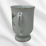 Royal Crown Porcelain Footed Cup- Red Faced Warbler