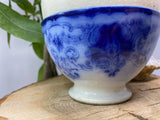 Vintage Ostrich Egg Shell in a 19th Century De Sphinx Petrus Regift & Co Porcelain Bowl
